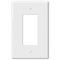 Amerelle Amerelle Metro White 1 gang Ceramic Decorator Wall Plate 1 pk 3000RW - alternate 1